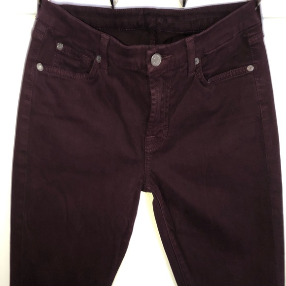 7 For All Mankind Mid-Rise Skinny - Deep Purple - Picture 7 of 13